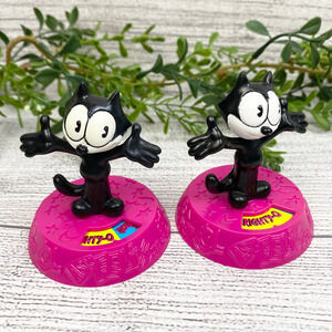 VNT RARE ASK FELIX the CAT Toy Set of 2 Wendys 1996 Happy Meal